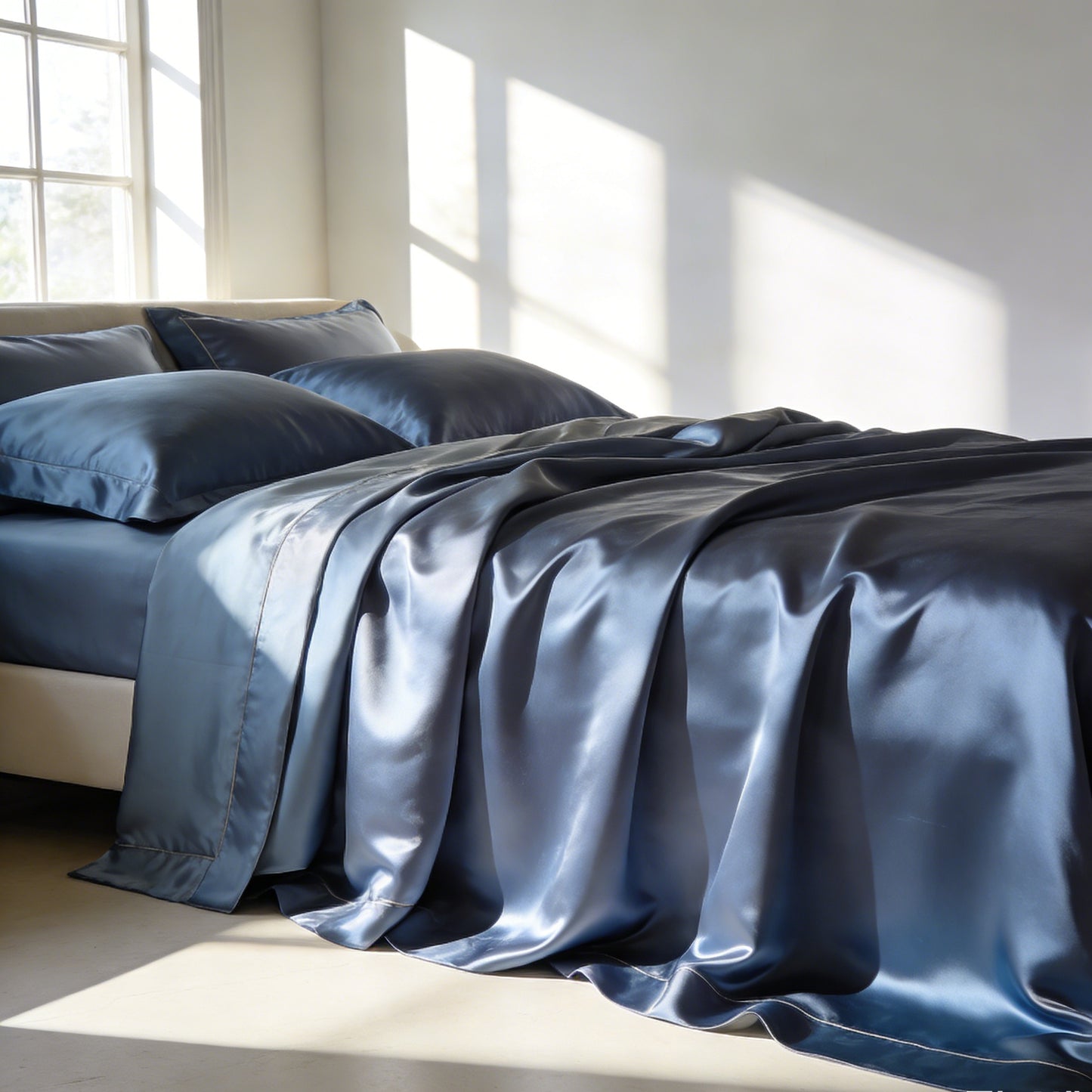 High-End Solid Color Silky Bedding Set