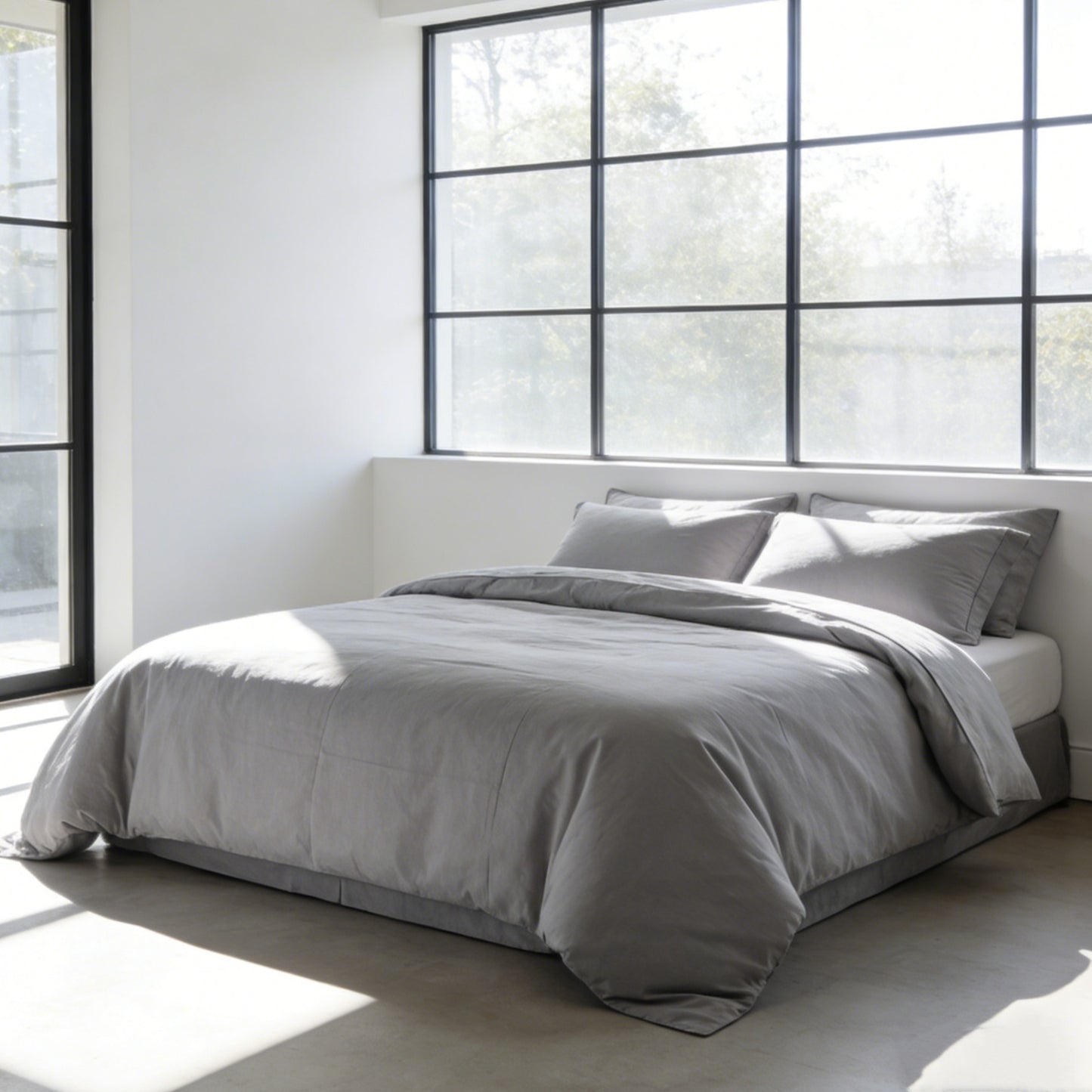Ins Style Minimalist Gray Bedding Set