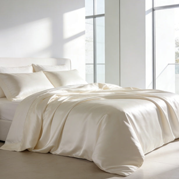 Light Luxury Cream White Bedding Set
